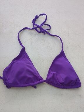Nicolita Purple Triangle Bikini Top